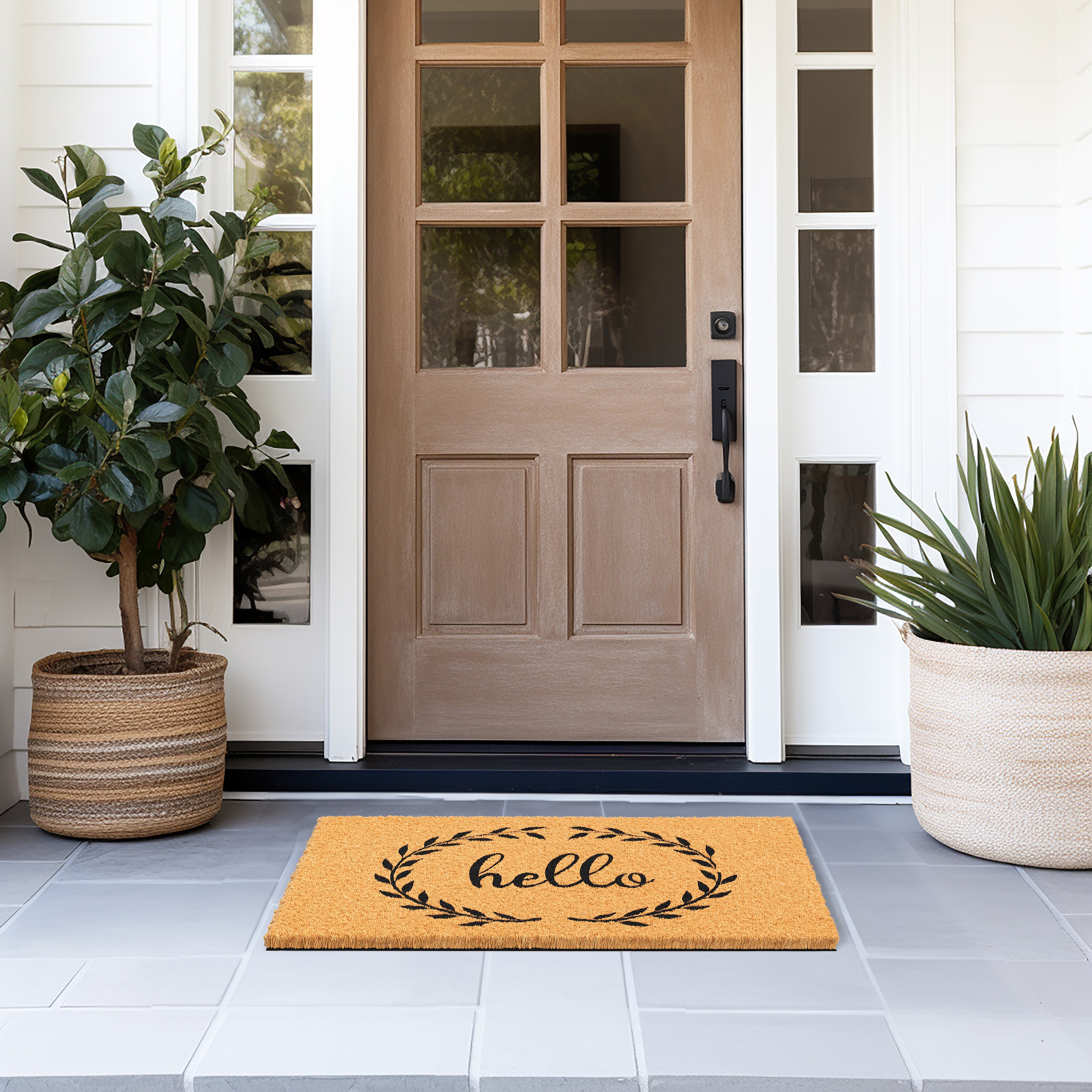Barnyard Designs 'Welcome' deurmat, antislip tapijt voor binnen en buiten, welkommat voor voordeur voor buitenveranda ingang, huis, entree, boerderijdecoratie, 76 x 43 cm Barnyard Designs 'Welcome' deurmat, antislip tapijt voor binnen en buiten, welkommat voor voordeur voor buitenveranda ingang, huis, entree, boerderijdecoratie, 76 x 43 cm