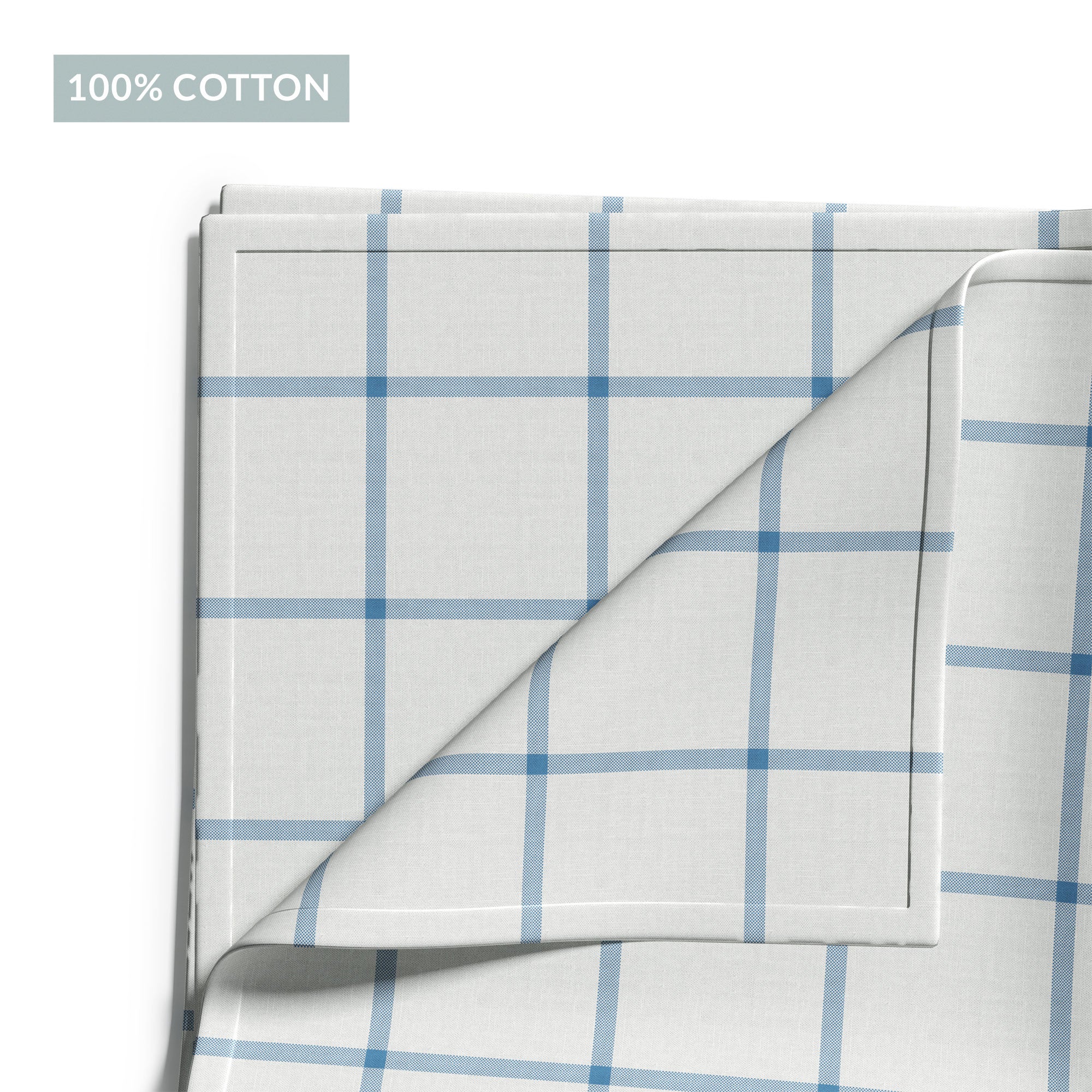 Barnyard Designs Set of 12 Windowpane Cloth Napkins, 100% Cotton