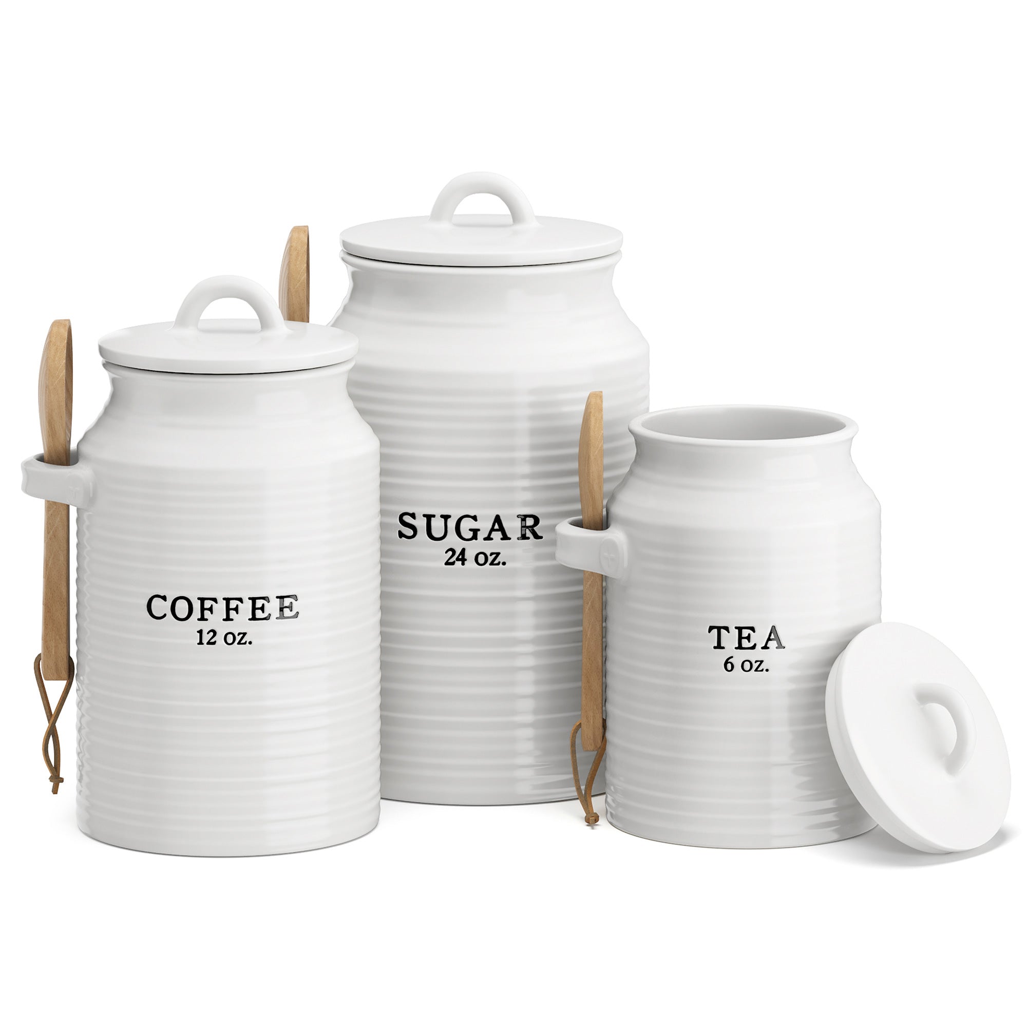 Home Acre Designs Kitchen Canisters Set of 3 - Airtight Tea, Sugar & C —  Annie & Oak