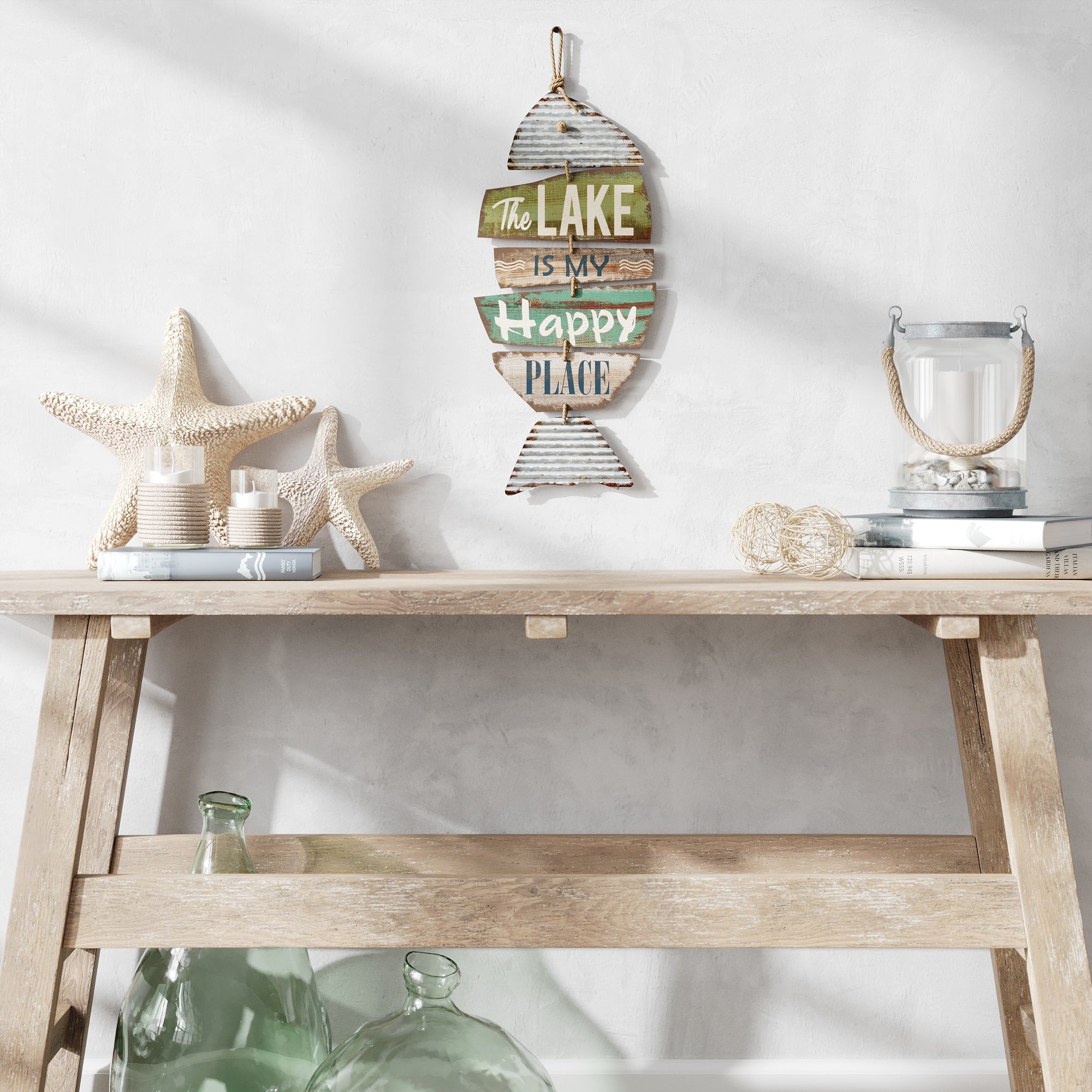 Barnyard Designs 'The Lake is my Happy Place' Lake House Decor for