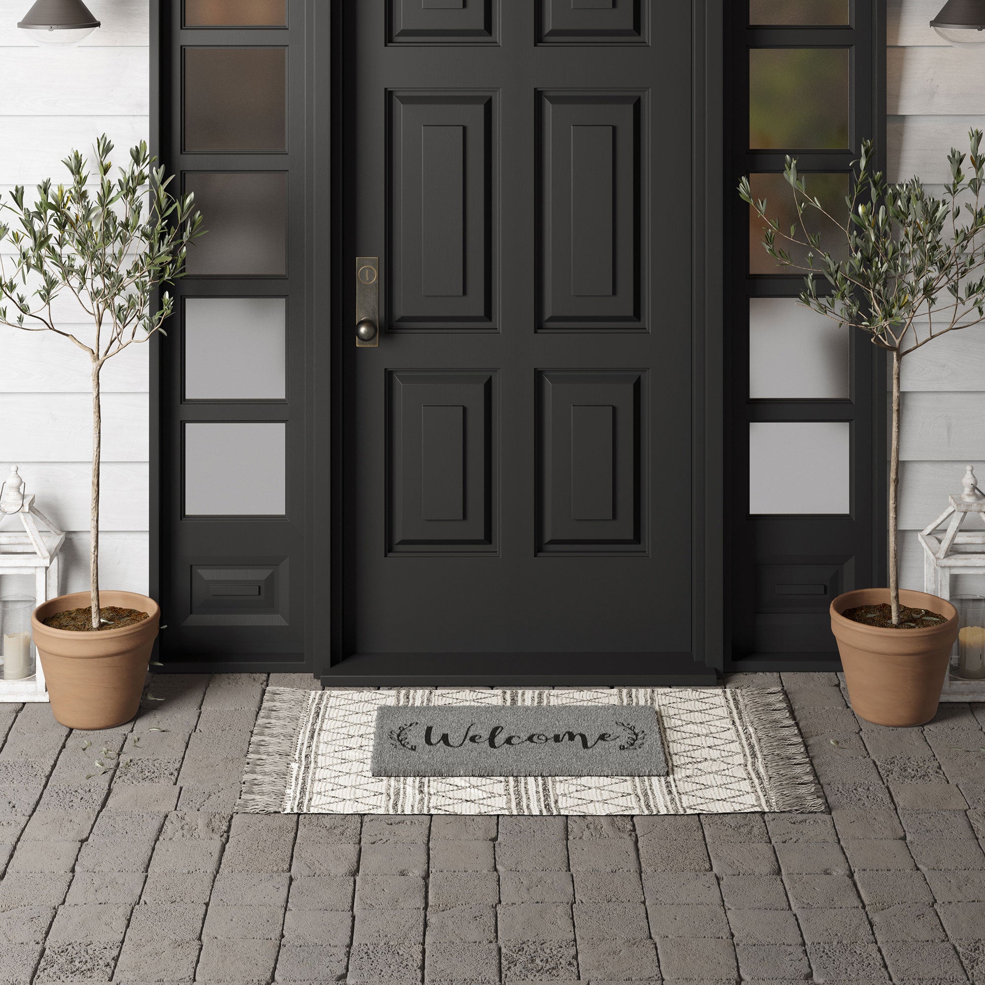 Barnyard Designs 'Oh Hello, See Ya' Doormat Welcome Mat for Outdoors, Large Front  Door Entrance Mat, 30x17, Brown